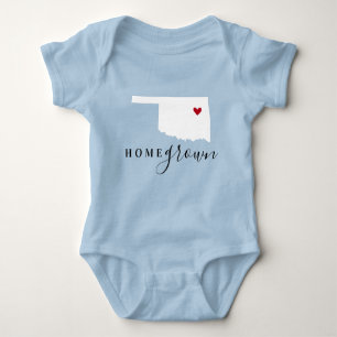 Body Para Bebê Oklahoma Home Grown State Tee