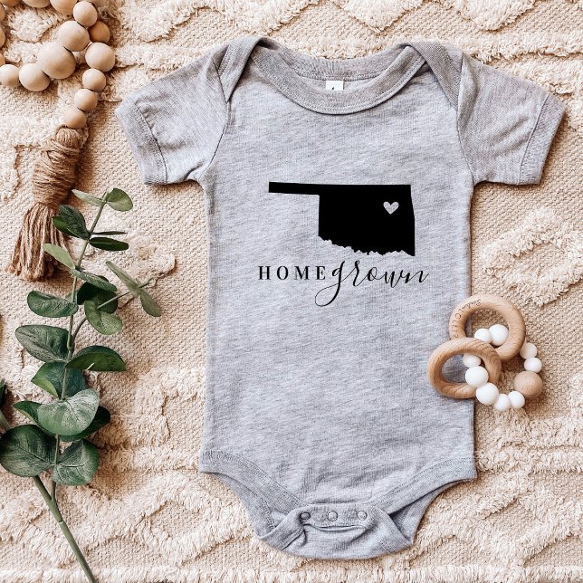 Body Para Bebê Oklahoma Home Grown State Tee (Criador carregado)