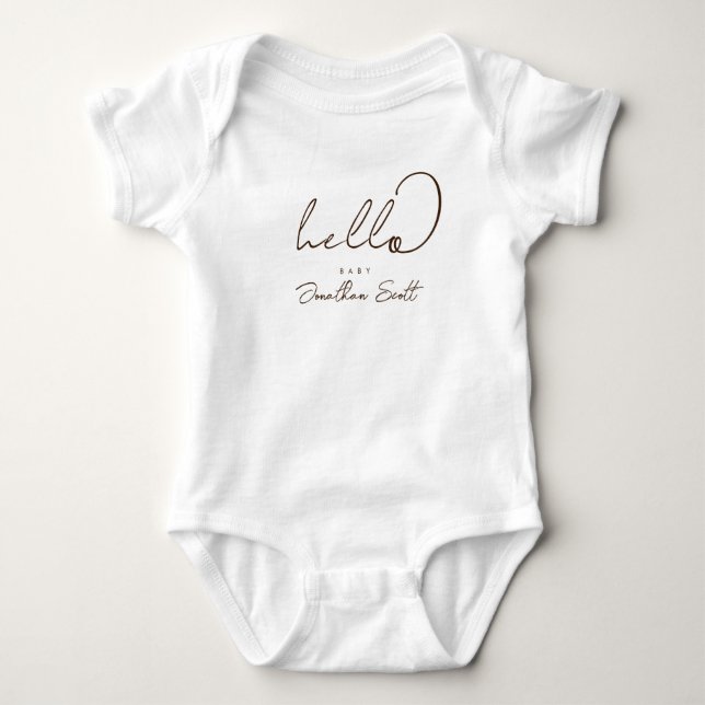 Body Para Bebê Olá Bebê com Letreiro Mínimo  (Frente)