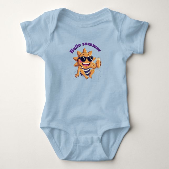 Body Para Bebê Olá body de bebê verão (Frente)