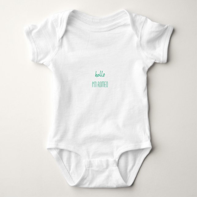 Body Para Bebê Olá Bodysuit Verde para Bebê (Frente)