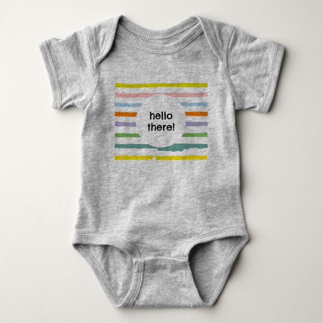 Body Para Bebê Olá! Conjuntos de Arco-Íris (Frente)