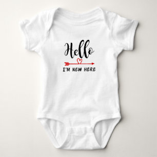 Body Para Bebê Olá!, eu sou aqui veste nova do bebê