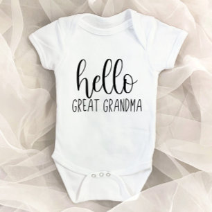 Body Para Bebê Olá, Excelente Avó, Anúncio de Gravidez