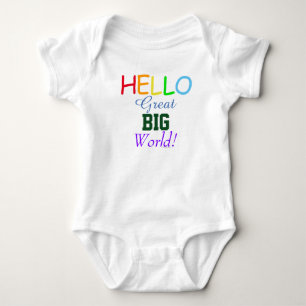 Body Para Bebê Olá Excelente Grande Mundo Rainbow Baby Shirt