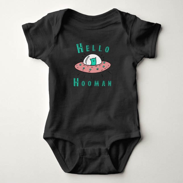 Body Para Bebê Olá Humano Humano (Frente)
