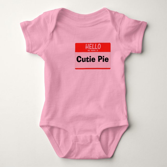 Body Para Bebê Olá! meu nome é (Frente)