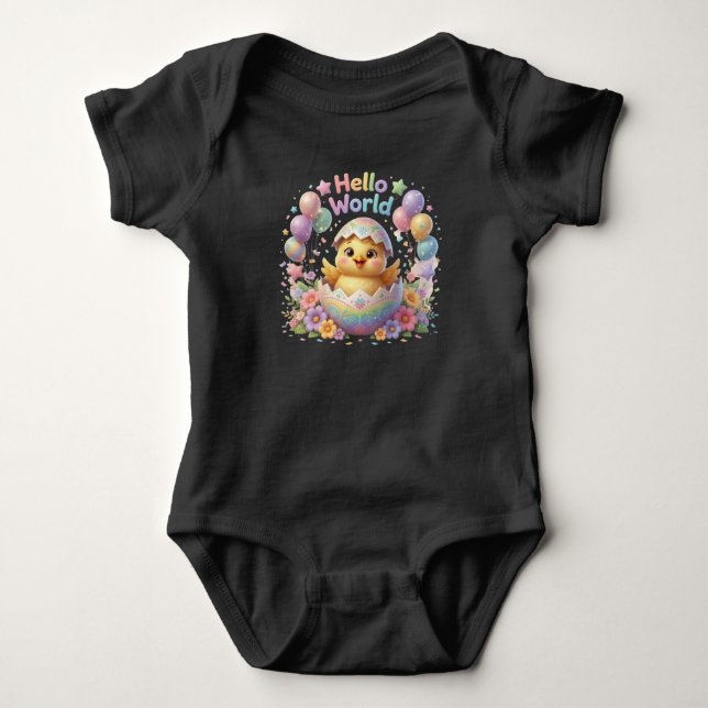 Body Para Bebê Olá Mundo (Frente)