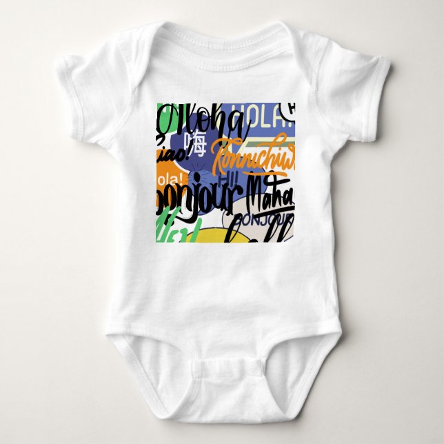 Body Para Bebê Olá Mundo (Frente)