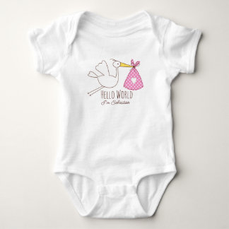 Body Para Bebê Olá Mundo Bebê Menino Eu Sou Sebastião Personaliza