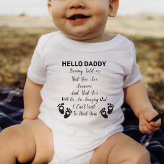 Body Para Bebê Olá, Pai Mamãe Disse-Me Bebê Surpresa Marido Ba
