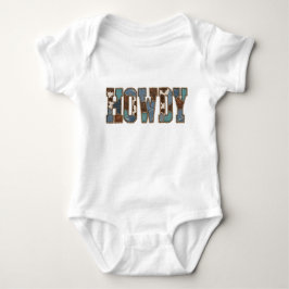 Body Para Bebê Olá Patchwork Western PNG Desenho Gráfico Cowgirl