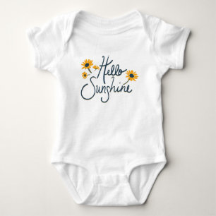 Body Para Bebê Olá Sunshine Stem Daisy Floral
