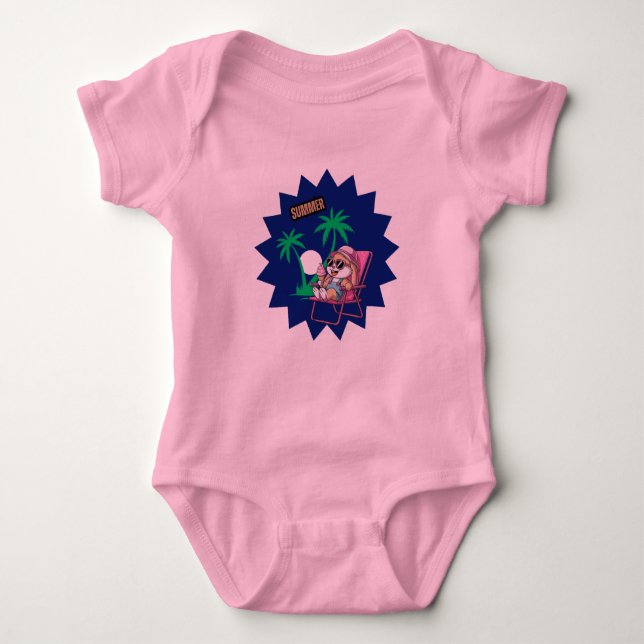 Body Para Bebê Olá verão (Frente)