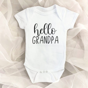Body Para Bebê Olá vovô. Anunciante de gravidez Vovô