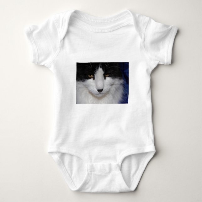 Body Para Bebê Olhos escuros de gato (Frente)