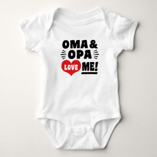 Body Para Bebê Oma e Opa amam-me