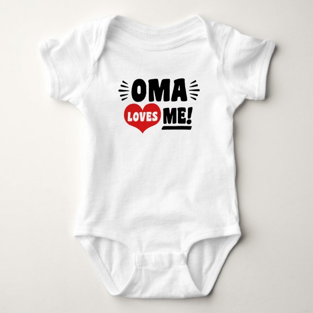 Body Para Bebê Oma me ama (Frente)