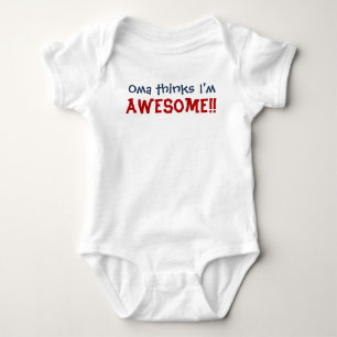 Body Para Bebê Oma pensa que eu sou impressionante! Bodysuit da
