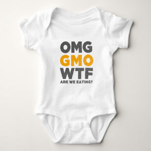 Body Para Bebê OMG GMO WTF são nós que comemos?