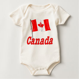 Body Para Bebê Onda de bandeira canadense