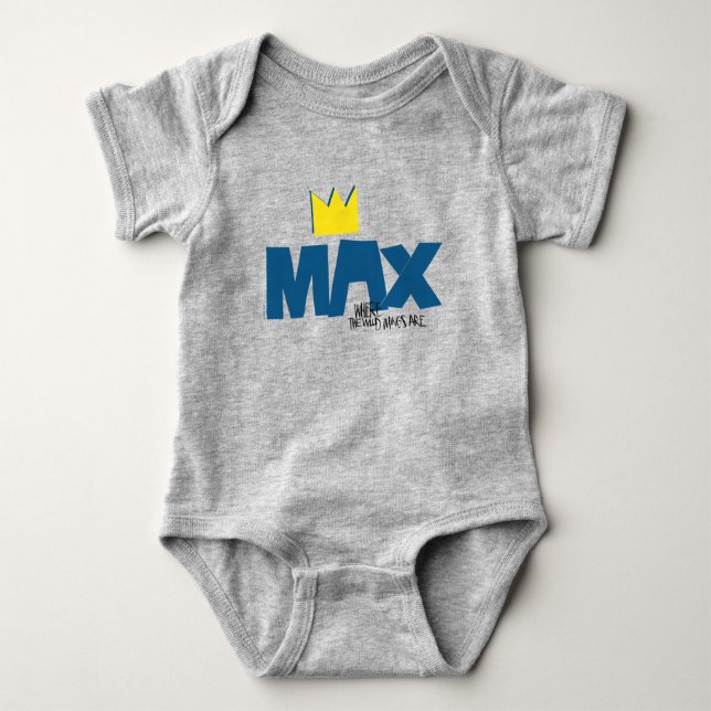 Body Para Bebê Onde estão as coisas selvagens | Max e Crown (Frente)