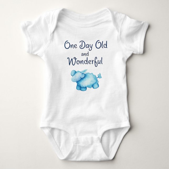 Body Para Bebê One Day Old & Wonderful! (Frente)