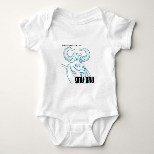 Body Para Bebê onsie do gnu (Frente)