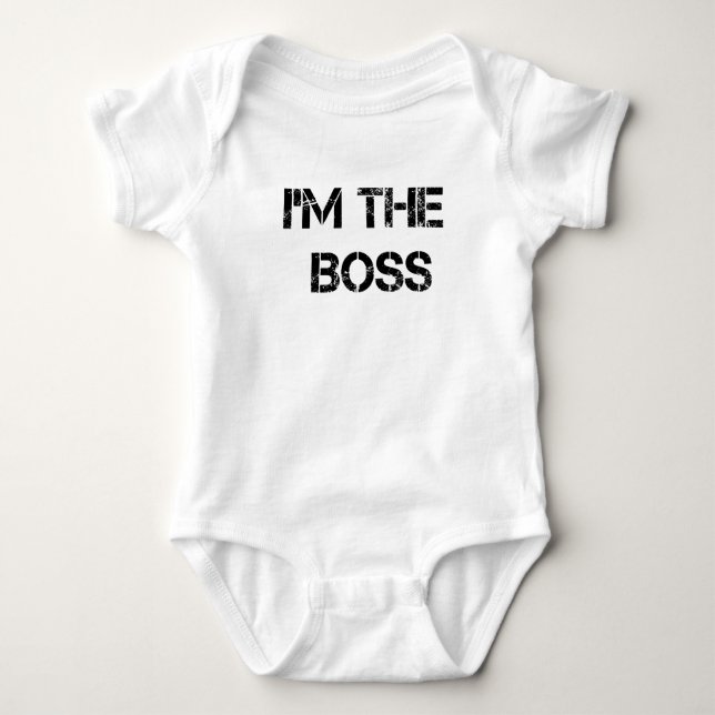 Body Para Bebê Onsie infantil - "eu sou impressão do chefe" (Frente)