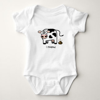 Body Para Bebê Oops vaca engraçada de I Pooped | Pooping