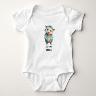 Body Para Bebê Opossum Birthday Romper • Woodland Animal Outfit