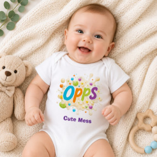 Body Para Bebê Opps! Cute Mess Baby Bodysuit