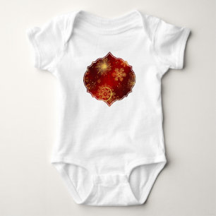 Body Para Bebê Opulência do Natal: Fios Dourados do Natal