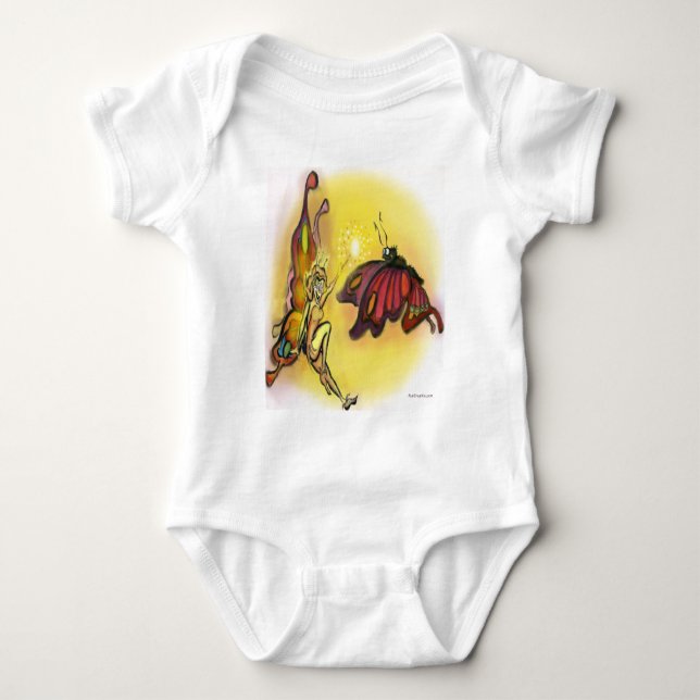 Body Para Bebê Orange Faerie (Frente)