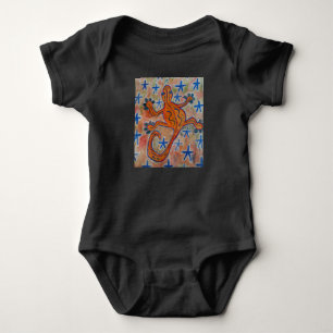 Body Para Bebê Orange Gecko
