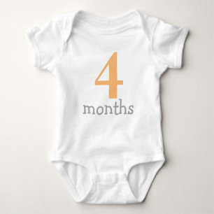 Body Para Bebê Orange Monthly Baby
