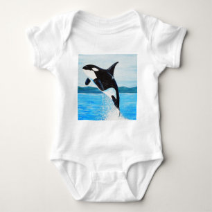 Body Para Bebê Orca Painting