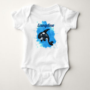 Body Para Bebê Orca Whale Baby Bodydress