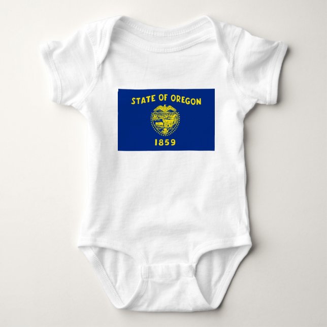 Body Para Bebê Oregon Flag (Frente)
