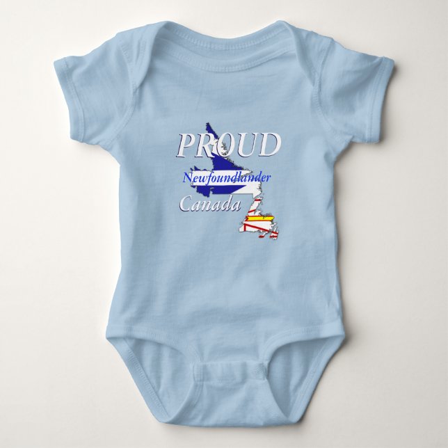 Body Para Bebê Orgulheira da Terra Nova e do Canadá (Frente)