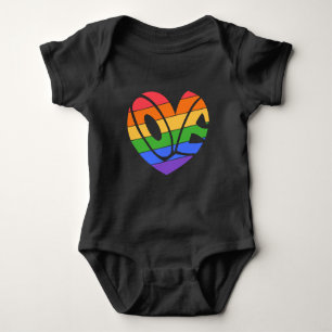 Body Para Bebê Orgulho Arco-Íris LGBTQ Eu Amo Meus Pais Bebê Bodô