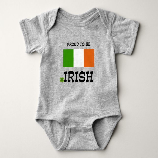 Body Para Bebê Orgulho de ser irlandês (Frente)