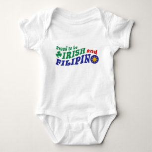 Body Para Bebê Orgulho de ser irlandês e filipino
