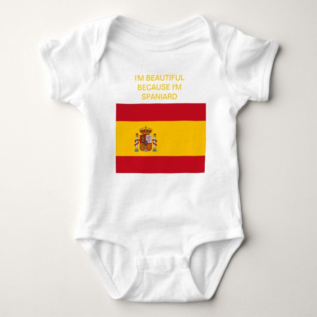 Body Para Bebê Orgulho do espanhol do bebê (Frente)