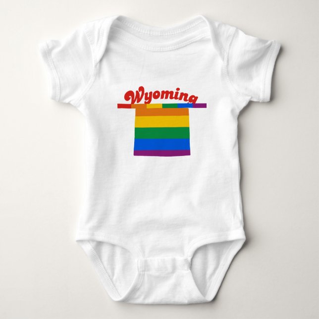 BODY PARA BEBÊ ORGULHO GAY DE WYOMING (Frente)