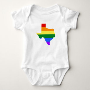 Body Para Bebê Orgulho gay Texas Rainbow