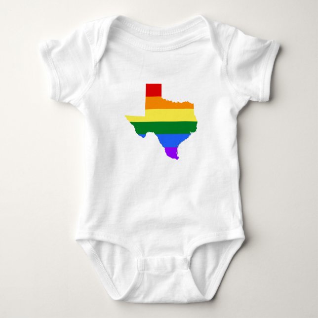 Body Para Bebê Orgulho gay| Texas Rainbow (Frente)