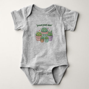 Body Para Bebê Orgulhosa Mãe de Planta Engraçado Chibi Suculentas