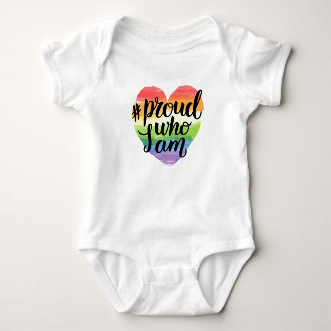 Body Para Bebê Orgulhoso de quem sou (Frente)