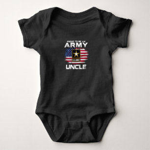 Body Para Bebê Orgulhoso De Ser Um Tio Do Exército Com Presente D